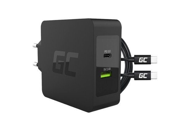 Ładowarka Green Cell USB-C 45W PD z przewodem USB-C i dodatkowym portem USB