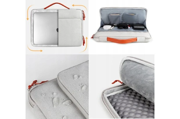 PIĘKNA TORBA ETUI POKROWIEC NA LAPTOP LEMES 13,3" Szara (2068999184406)