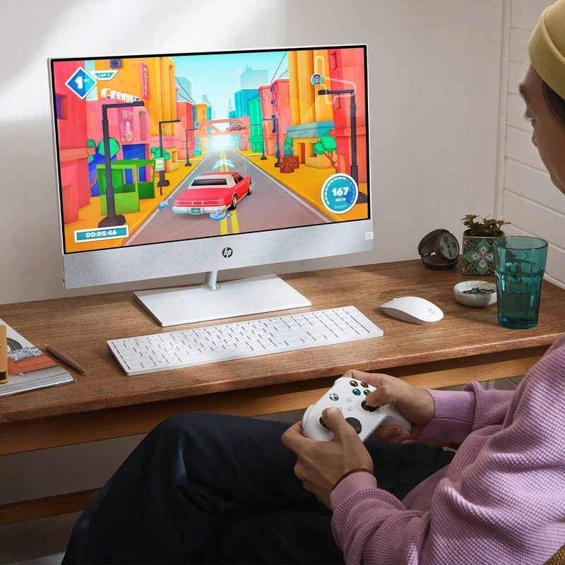 OUTLET Komputer AiO Pavilion HP 24 Intel i7-13 16GB SSD 1TB RTX 3050 FHD W11 Biały 7N3Q0EA