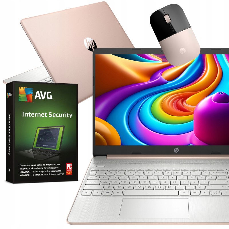 Różowy laptop HP 15-ef AMD Ryzen 3 SSD 512GB 16GB AMD Radeon Win 11 8B3V1UA