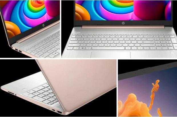 Różowy laptop HP 15-ef AMD Ryzen 3 SSD 256GB 8GB AMD Radeon Win 11 8B3V1UA