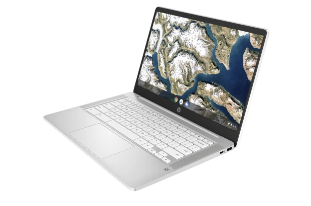 Laptop HP Chromebook 14a-na0020nr / 9PG29UA / Intel N4000 / 4GB / 32GB eMMC / Intel UHD / HD / ChromeOS / Biały