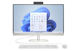 Komputer All in One HP 27-cr0108ng / 9U7L8EA / Intel Core i3-N300 / 8GB / SSD 512GB / Intel Xe / FullHD / Win 11 / Biały