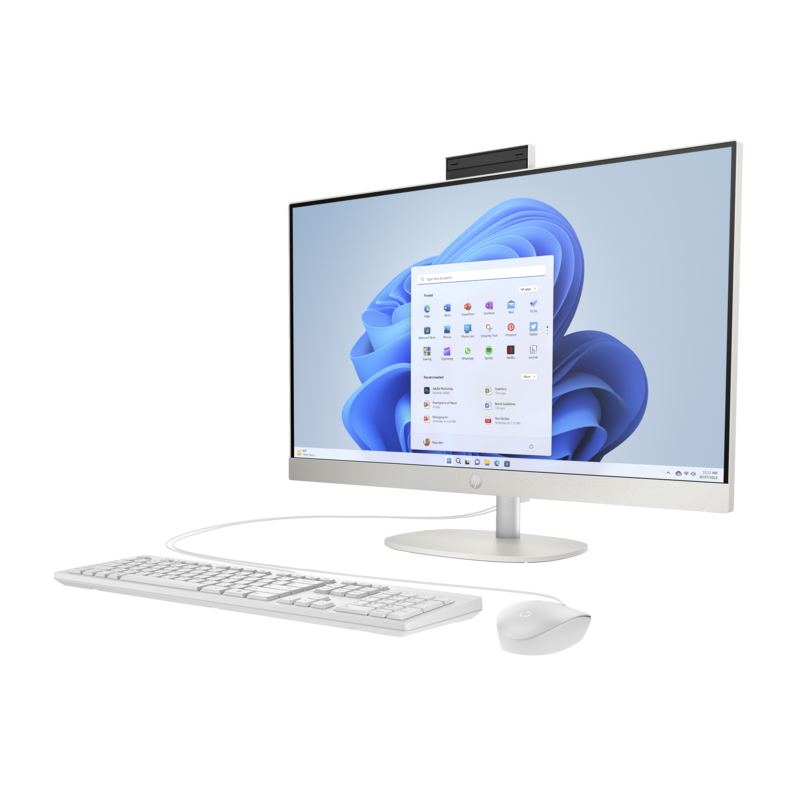 Komputer AIO HP 27-cr0208ng / 9Y457EA / AMD Ryzen 5 / 16GB / SSD 1TB / Radeon / FullHD / Win 11 / Biały