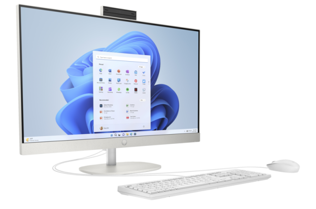 Komputer AIO HP 27-cr0208ng / 9Y457EA / AMD Ryzen 5 / 16GB / SSD 1TB / Radeon / FullHD / Win 11 / Biały