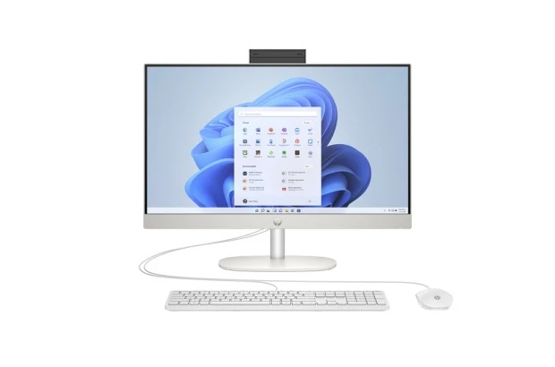 Komputer All in One HP  24-cr0018np / 9R8D1EA / Ryzen 5 / 8GB / SSD 512GB / AMD Radeon / FullHD / Win 11 / Biały