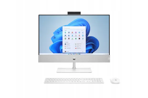 Komputer All in One HP Pavilion 24-ca0025nf / 6K9P9EA / AMD Ryzen 5 / 16GB / SSD 512GB / AMD Radeon / FullHD / Win 11 / Biały