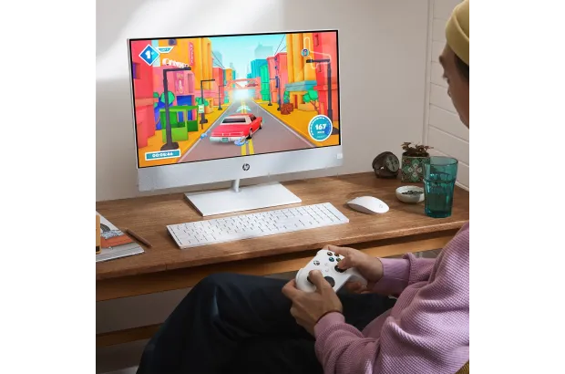 Komputer All in One HP Pavilion 27-ca2001nl / 7X932EA / Intel i5-13 / 16GB / SSD 1TB / Nvidia GTX 1650 / QHD / Win 11 / Biały