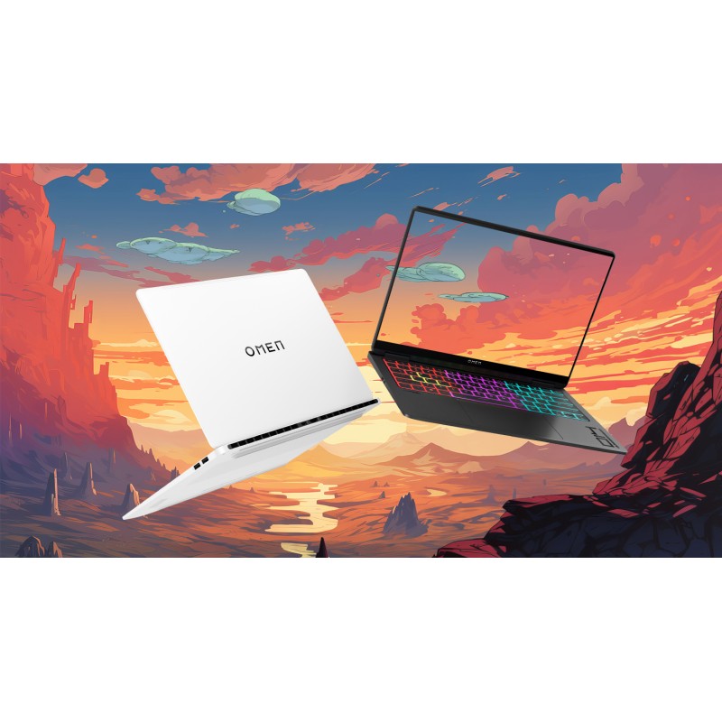 Gamingowy Laptop OMEN Transcend HP 14-fb0010na / 9S193EA / Intel Ultra 9 / 32GB / SSD 1TB / RTX 4070 / 2.8K OLED 120Hz / Biały