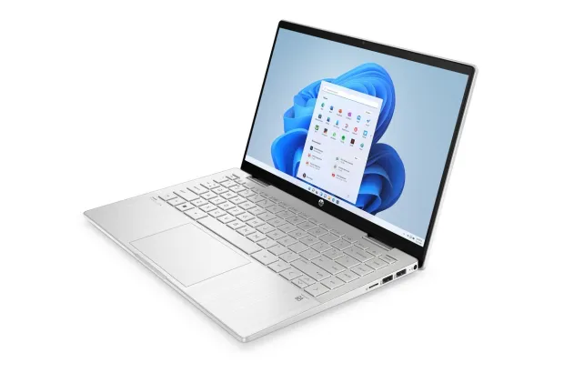Laptop HP Pavilion x360 14-ek1011nx / 8F1M5EA / Intel i3 / 8GB / SSD 256GB / Intel UHD / FHD UWVA / Dotyk / Win 11 / Srebrny