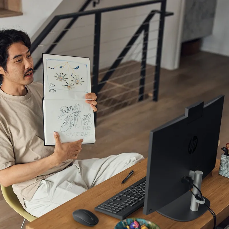 Komputer All in One 24-cr0021na / 8B514EA / Intel i5-13 / 16GB / SSD 512 GB / Intel Xe / FullHD / Win 11 / Biały