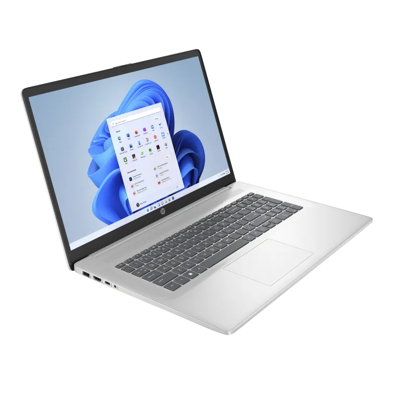 Zestaw Laptop HP 17-cn4033cl / 9S1M6UA / Core 5 120U / 16GB / SSD 512GB / Intel Graphics / FullHD / Win 11 / Srebrny