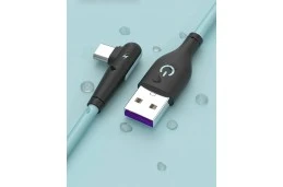 Kabel LIQUID USB-A USB-C (kątowy) 1m NIEBIESKI