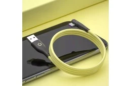 Kabel LIQUID USB-A USB-C (kątowy) 1m Żółty