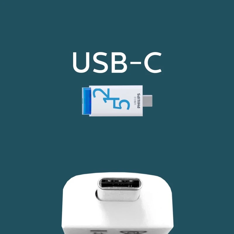 Pendrive Philips USB 3.2 512GB Click Series Gen 1 USB-C (FM51FD175B/00)