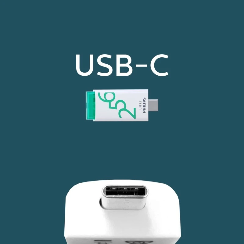 Pendrive Philips USB 3.2 256GB Click Series Gen 1 USB-C (FM25FD175B/00)