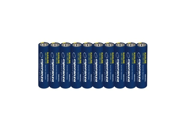 Najwyższej jakości baterie alkaliczne Esperanza 10szt typu AAA R3/LR3/LR03 (EZB115)