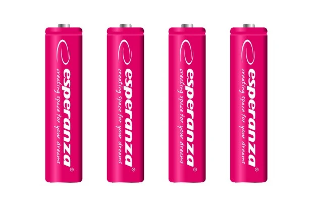 Najwyższej jakości Akumulatorki Esperanza 4szt typu AAA 1000mAh (EZA102R)