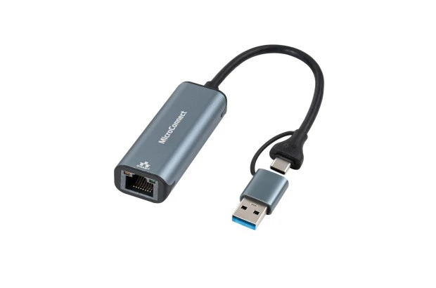 Adapter Przejściówka MicroConnect USB-C / A do RJ45 (MC-USBACNET1G)