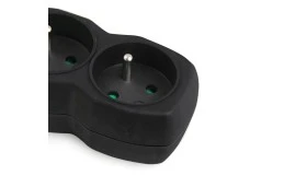 Listwa zasilająca 6 gniazd, wyłącznik, 3m, ochrona przed dziećmi CZARNA (ELK218K)