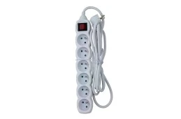 Listwa zasilająca 6 gniazd, wyłącznik, 3m, ochrona przed...