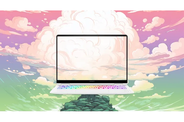 Laptop OMEN Transcend HP 14-fb0054nw / A58SLEA / Intel Ultra 9 / 32GB / SSD 1TB / RTX 4070 / 2.8K OLED 120Hz / FreeDos / Biały