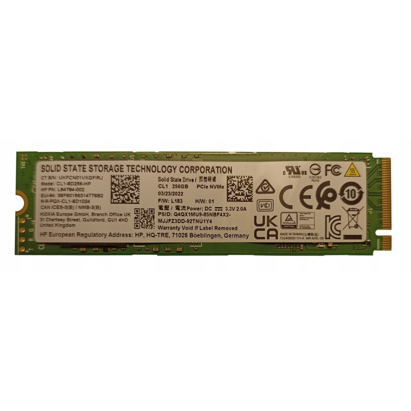 Dysk SSD NVMe do laptopa 256GB Kioxia CL4-8D256-HP (Kioxia CL4-8D256-HP)