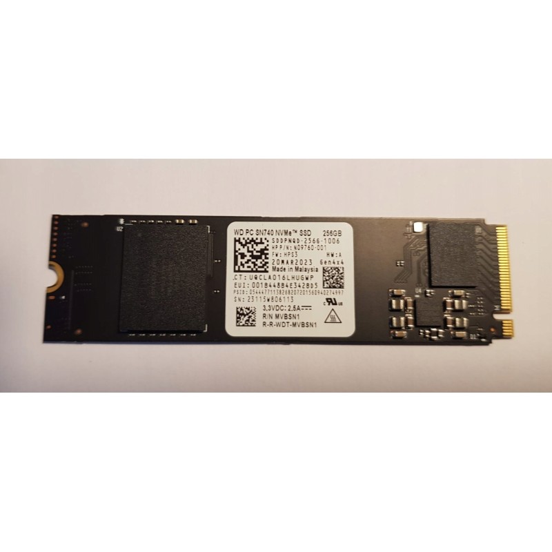 Dysk SSD Western Digital SN740 SDDPNQD-256G-1006 256GB M.2 2280 PCIe (WD SN740 256GB NVME)