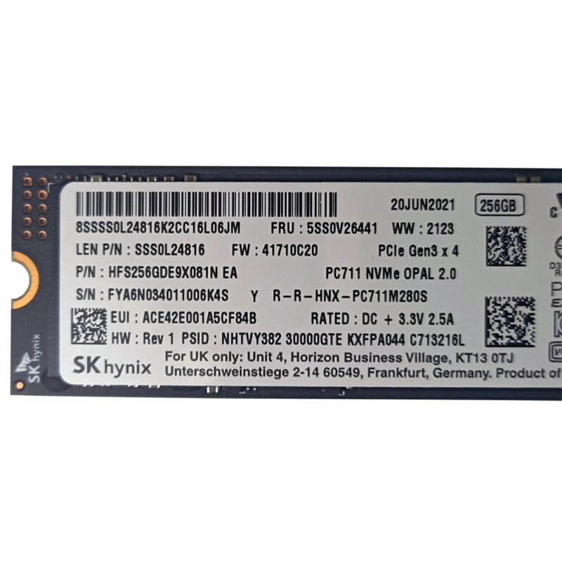 DYSK SSD SK HYNIX SSS0L24816 256GB M.2 2280 PCIe