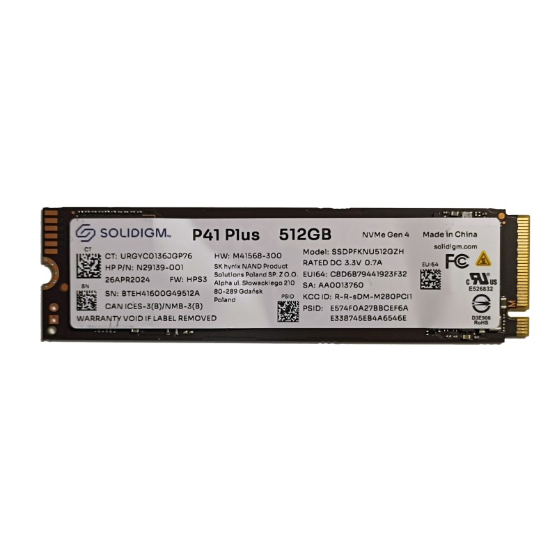 Dysk SSD Solid P41 Plus 512GB M.2 512GB M.2 PCIe (SKhynix)