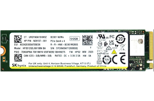 Dysk SSD SK Hynix BC901 512 GB M.2 2280 NVMe PCIe Gen4x4