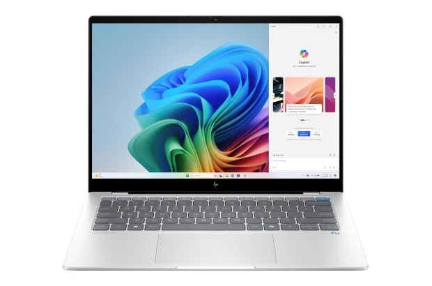 Laptop HP OmniBook X Copilot+ 14-FE1003 / A9FF7UA / Snapdragon X1P-42-100 / 16GB / SSD 512GB / 2,2k / Dotyk / Win 11 / Srebrny