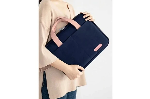 Piękna granatowa torba Etui Pokrowiec na Laptop 15.6