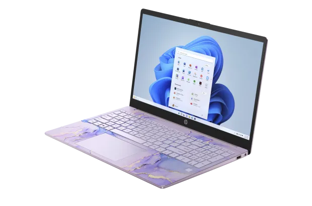 Laptop do pracy HP 15-fd0604ds / 8L1J1UA / Intel i5-13 / 16GB / SSD 1TB / Intel Xe / HD / Dotyk / Win 11 / Fioletowy