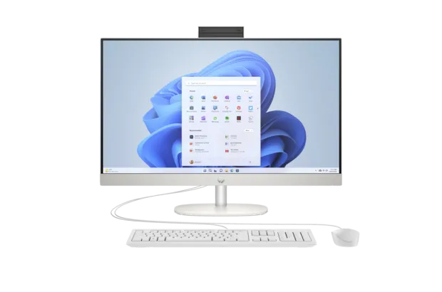 Komputer All in One HP 27-cr0017nl / 975B5EA / AMD Ryzen 7 / 16GB / SSD 1TB / AMD Radeon / FullHD / Win 11 / Biały