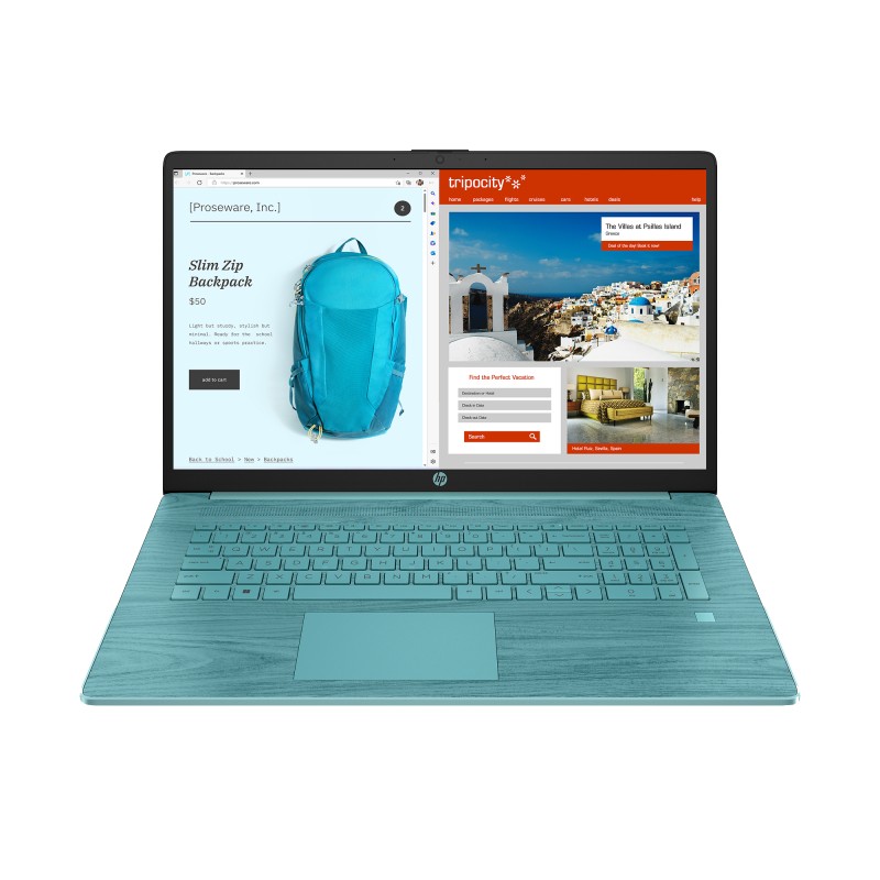 Laptop HP 17-CN3105 / A59W3UA / Intel N200 / 16GB / 128GB USF / Intel UHD / HD+ / Win 11 / Zielony