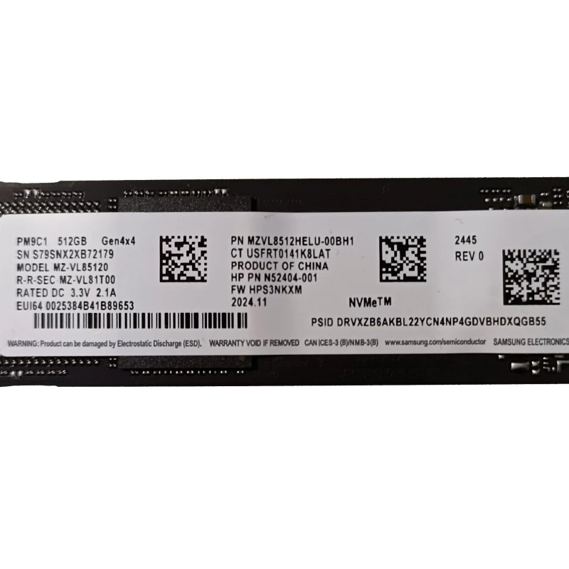 Dysk SSD M.2 Samsung PM9C1 512GB M.2 PCIe Gen4x4 NVME MZVK8512HELU MZ-VL81T00