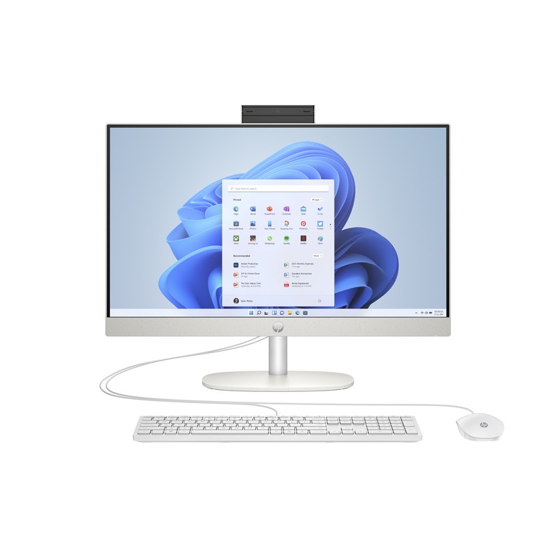 Komputer All in One HP 24-cr0110ng / A3HE5EA / Ryzen 3 / 8GB / SSD 512GB / AMD Radeon / FullHD / FreeDOS / Biały
