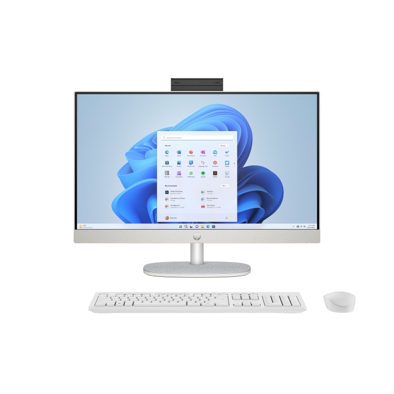 Komputer All in One HP 24-cr0061nf / 9S1N2EA / Ryzen 7 / 16GB / SSD 1TB / AMD Radeon / FullHD / Win 11 / Biały