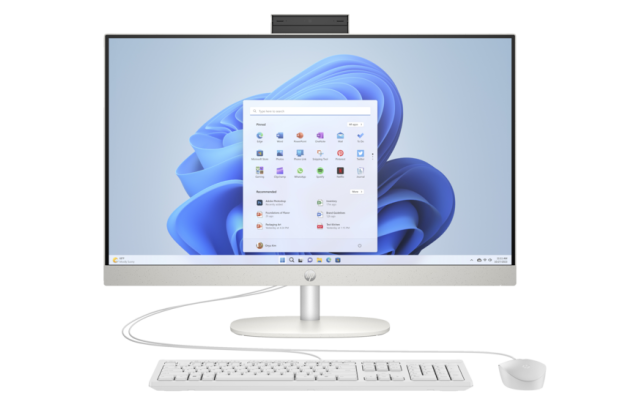 Komputer AIO HP 27-cr0701ng / 891G5EA / AMD Ryzen 5 / 16GB / SSD 1TB / Radeon / FullHD / Win 11 / Biały