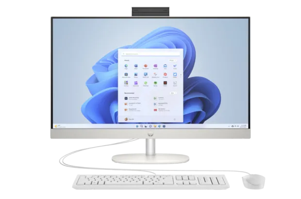 Komputer AIO HP 27-cr0901ng / 9G8Y0EA / AMD Ryzen 5 / 16GB / SSD 512GB / Radeon / FullHD / Win 11 / Biały