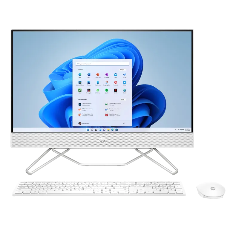 Komputer All in One 24-cb1025nh / 6V339EA / Intel i5-12 / 8GB / SSD 512GB / Intel Xe / FullHD / FreeDOS / Biały