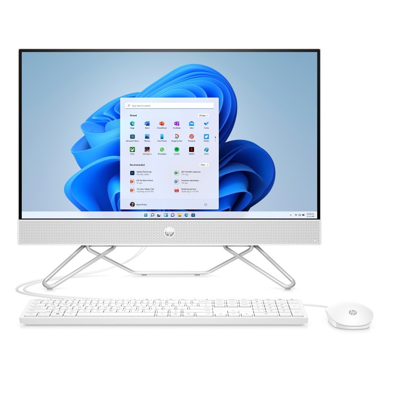 Komputer All in One HP 24-cb1445nh / 929F2EA / Intel i3-12 / 8GB / SSD 512GB / Intel Xe / FullHD / FreeDOS / Biały