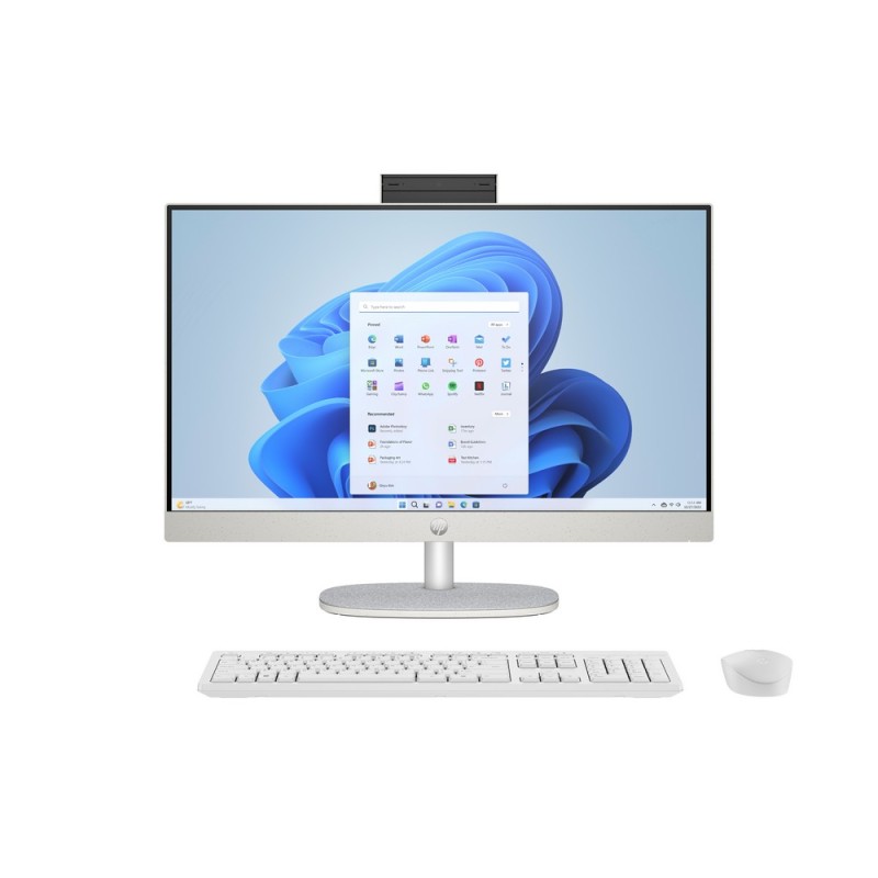Komputer All in One HP 24-cr0016nh / 9X3S3EA / Intel Core i3-N300 / 8GB / SSD 512GB / Intel UHD / FullHD / FreeDOS / Biały