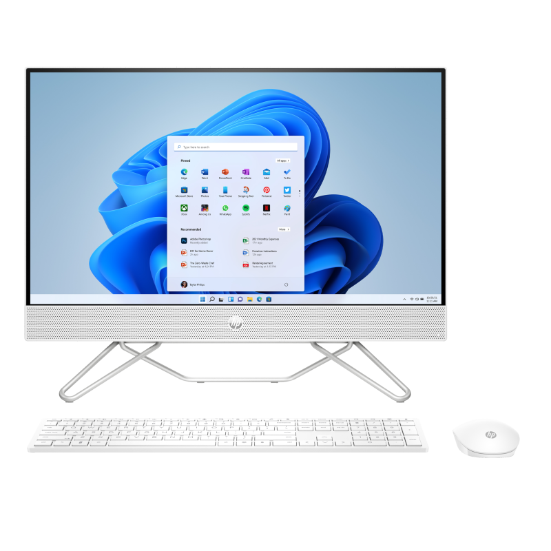 Komputer All in One HP 24-cb1025nh / 6V339EA / Intel i5-12 / 16GB / SSD 512GB / Intel Xe / FullHD / Win 11 Pro / Biały
