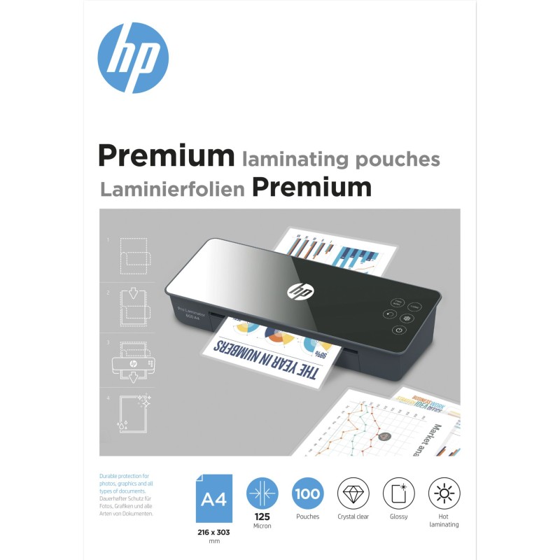 Laminator HP OneLam 400 A3 + HP Premium Folie laminacyjne A4 125 µm
