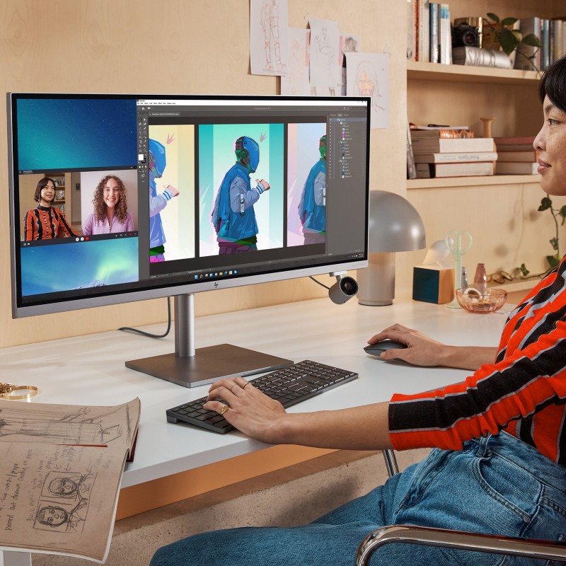 All in One HP ENVY 34-c1700ng / 6B683EA / Intel i7-12 / 32GB / SSD 1TB + SSD 512B / RTX 3060 MQ / WUHD / Win 11 Pro / Szary