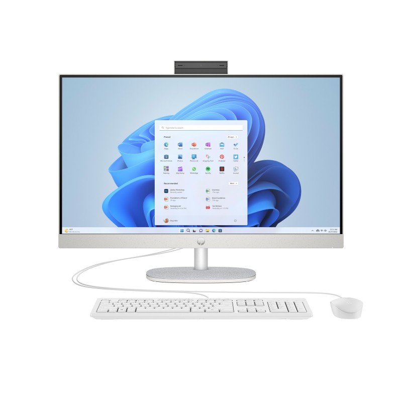 All in One HP 27-cr0022nl / 975B8EA / AMD Ryzen 3 / 8GB / SSD 512GB / AMD Radeon / FullHD / Win 11 Pro / Biały