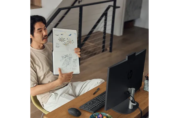 Komputer All in One 24-cr0054nf / 9S1N1EA / Intel N100 / 8GB / SSD 512 GB / Intel UHD / FullHD / Win 11 Pro / Biały