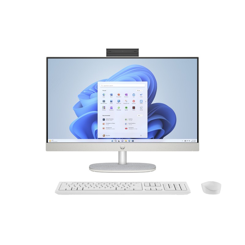 Komputer All in One 24-cr0054nf / 9S1N1EA / Intel N100 / 8GB / SSD 512 GB / Intel UHD / FullHD / Win 11 Pro / Biały